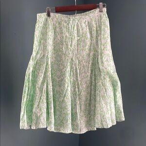Green and White Floral Skirt Garnet Hill